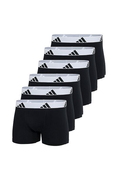 adidas Herren Boxershorts, 6er Pack - Trunks, Active Flex Cotton, Logo, einfarbig