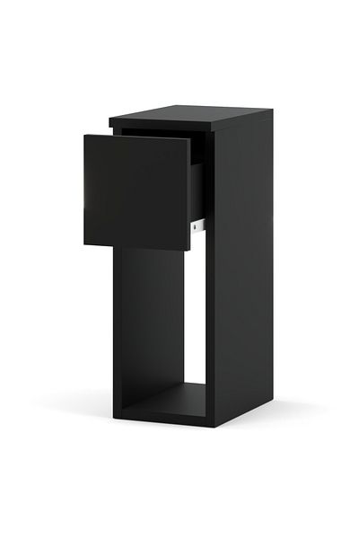Meble NOPTIERĂ ÎNGUSTĂ 20CM NEAGRĂ PENTRU DORMITOR NAKASTLIK LOFT