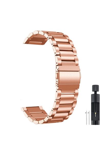Choice 20mm width SZ-Rose Gold 22mm 20mm Metal Watch Strap For Garmin Vivoactive 3 4 5 Forerunner 245 645 1