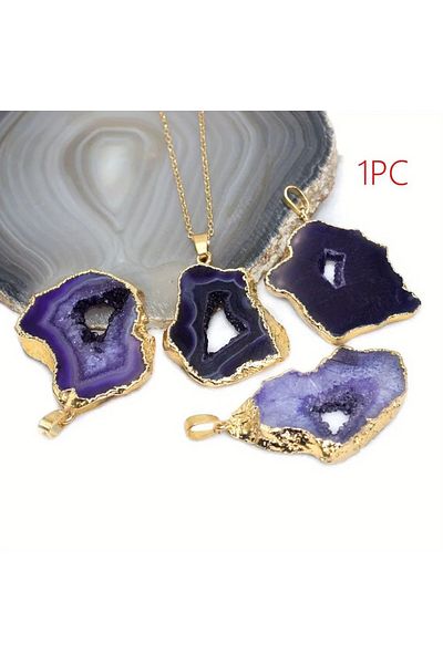 Choice Purple Agate Natural Healing Crystal Quartz Reiki Chakra Jewelry for Women Natural Irregular Agate S