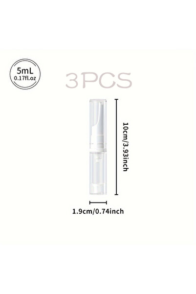 choice2 3 قطع - 5 مل 5/10/15 مل زجاجة موزع كريم أساس شفاف محمولة للسفر مع عين...