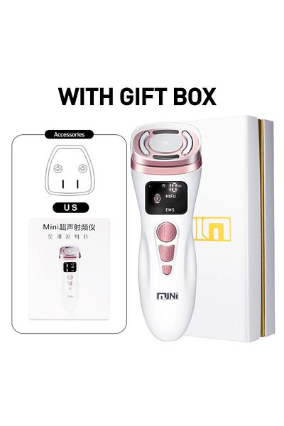 Choice with box us New mini HIFU ultrasonic machine EMS micro current facial beauty instrument firming skin