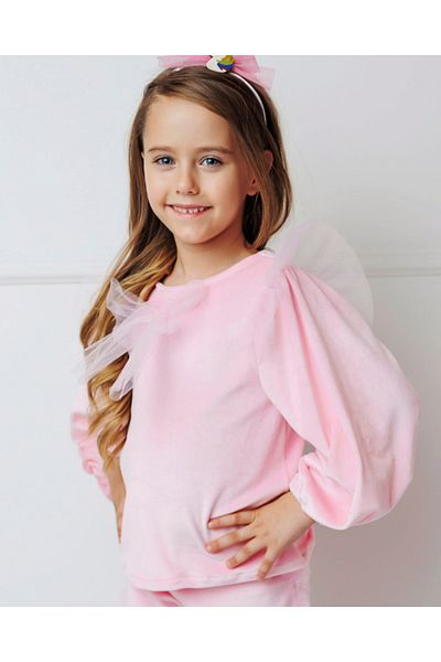 fustite cu luminite Pink Blouse, Perfect Princess, With Puff Sleeve - 2-3 Years (92-98 CM)