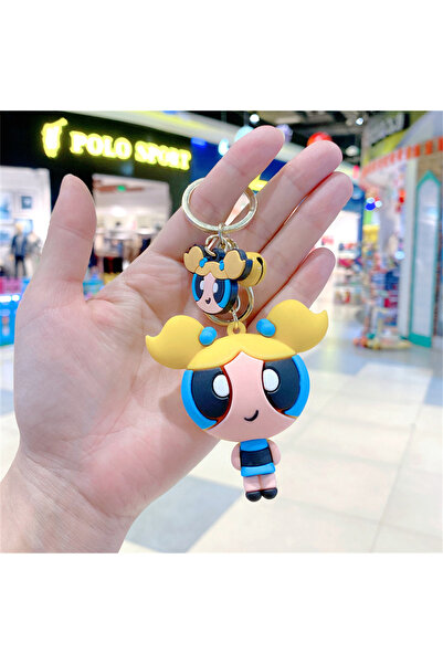 Choice سلسلة مفاتيح كرتونية من مادة البولي فينيل كلوريد بطول 6 سم على شكل فتيات القوة، سلسلة مفاتيح لحقيبة الطالب والزوجين، هدية إبداعية