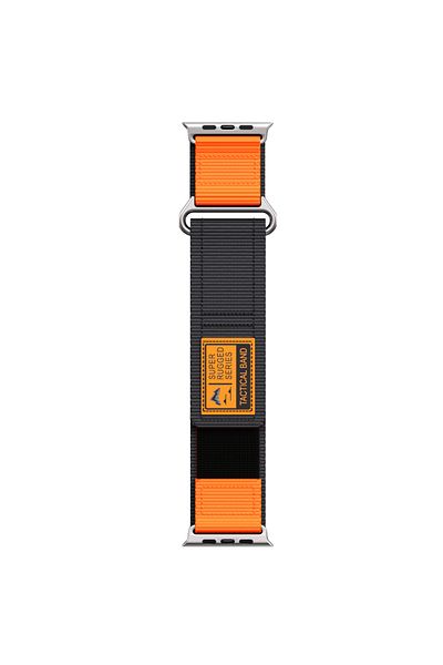 Choice 42 44 45 49mm Black Orange Strap For Apple Watch Band 45mm 44mm Ultra 49mm 42mm 46mm Wide Nylon Band