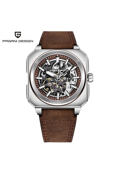 Choice Coffee noodles Pagani Design 2024 new 38mm block flywheel luminous hollow dial 50m waterproof casual