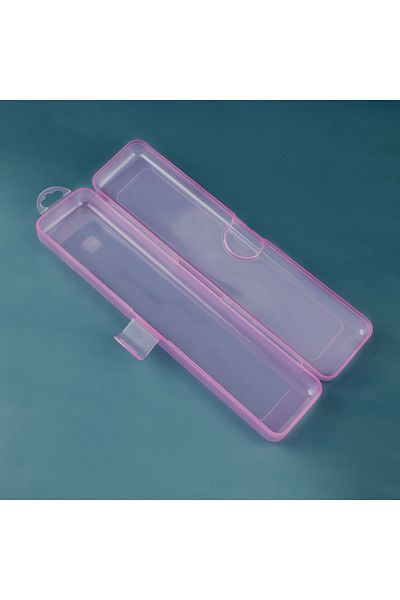 Choice Transparent-Purple Portable Makeup Brush Storage Box Eyebrow Pencil Tableware Chopsticks Transparen