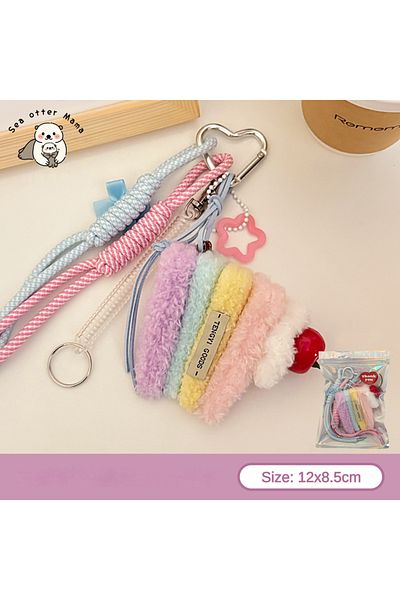Choice Plush E Korean Plush Dessert Burger Pendant Cute Cake Key Hanger Pendant Backpack Pendant