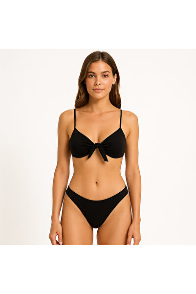 VULEVU COBALT Önden Bağlamalı Telli Bikini Üstü
