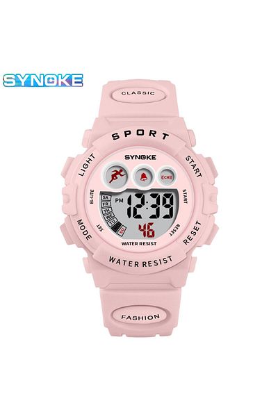 Choice Pink SYNOKE Student Sport Watches For Kids Colorful Electronic Watches Waterproof Clock Children Dig