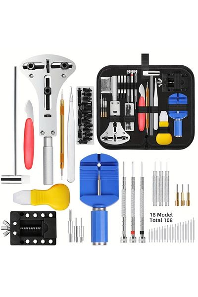 Choice 147PCS 147PCS Watchmaker Watch Repair Repairing Tools Kit Case RemoverOpener Bar Set Watch Spring Pi