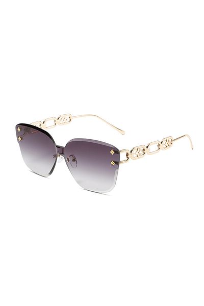 Choice Grey New Fashionable Sunglasses Street Photo Catwalk Big Frame Ladies Sunscreen Sunglasses Advanced