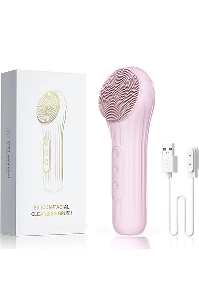 Choice Pink Sonic Waterproof Facial Cleansing Brush for Men & Women Rechargeable Exfoliating Electric Face