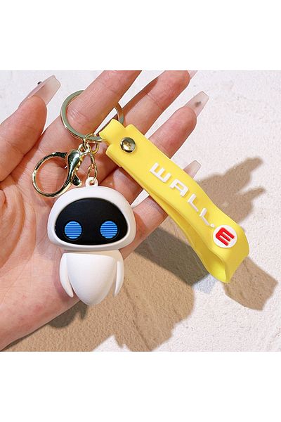 Miniso 002 Cartoon Disney Badge Wall-E Eve Keychain Cute Robot Story Walle Pendant Accessories Bag Car Deco