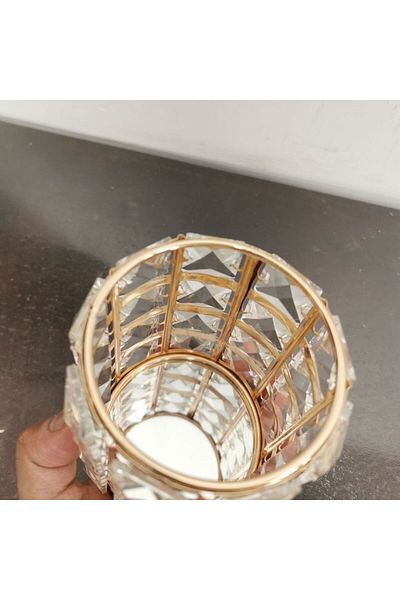 Choice gold New crystal brush holder European style crystal pen holder makeup brush storage crystal bucket