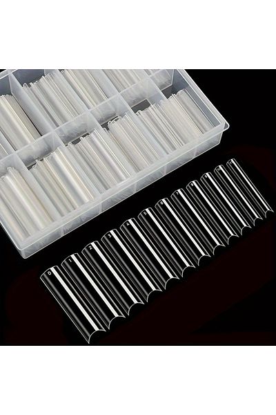 Choice BP006-1 240Pcs Boxed Water Pipe Nail Tips French Square Head Extra Long Coffin Half Cover Extra Long
