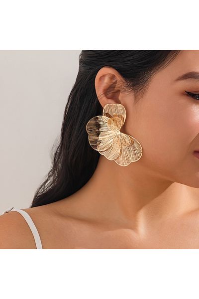 Choice B00K1JS03523 Lacteo Creative Multi Layer Petal Flower Stud Earrings for Women Trendy Classic Floral
