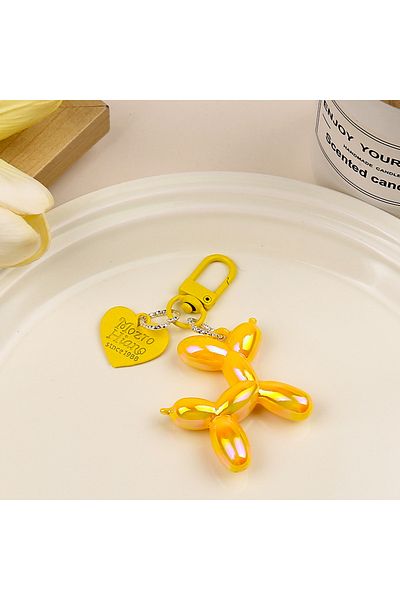 Choice Yellow IFYOUOO Cute Y2K Acrylic Cartoon Balloon Dog Keychains for Women Bag Pendant Car Key Chains J