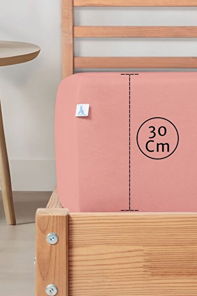 Roosac Certified Organic Cotton Fitted Sheet Powder L Single - Double L Knitted Combed Cotton