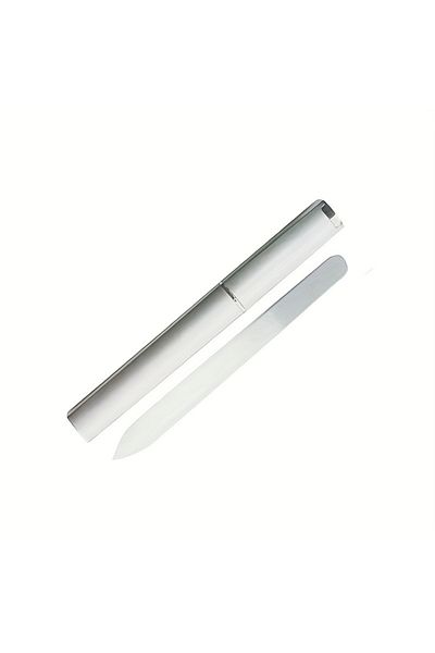 Choice Silver Crystal Glass Nail File Colorful Manicure File Medium Manicure Polishing File Abs Tube