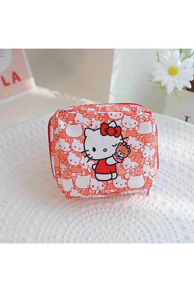 Miniso 1pcs Hello Kitty Kawaii Cartoon Kuromi My Melody Hello Kitty Menstrual Bag Cute Girly Purse Portable