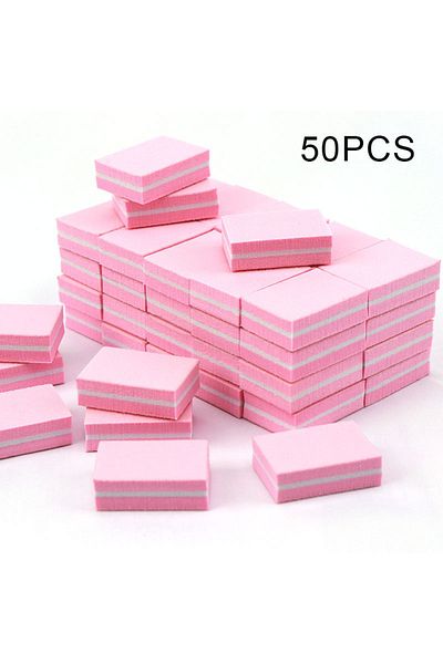 Choice Light Grey [30pcs Nail Art Kit Essentials] 30pcs Pink Nail Art Kit - Disposable Mini Nail File, Buff