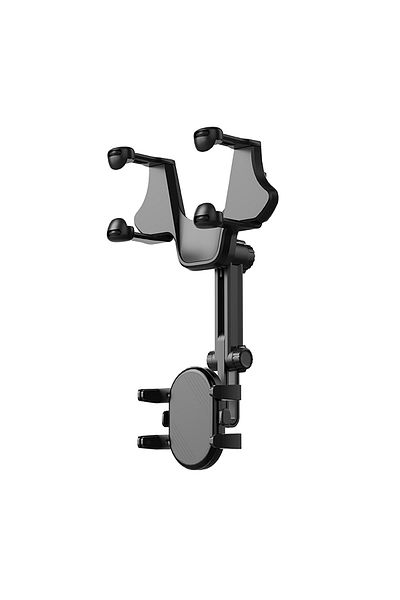 Hurtel Suport telefon auto pentru oglinda retrovizoare, braț 18cm - negru