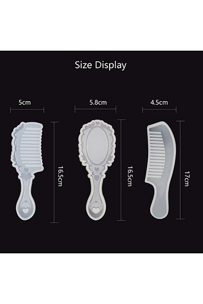 HAKOTOM epoxy resin mold set with accessories, silicone, white, 12 pieces