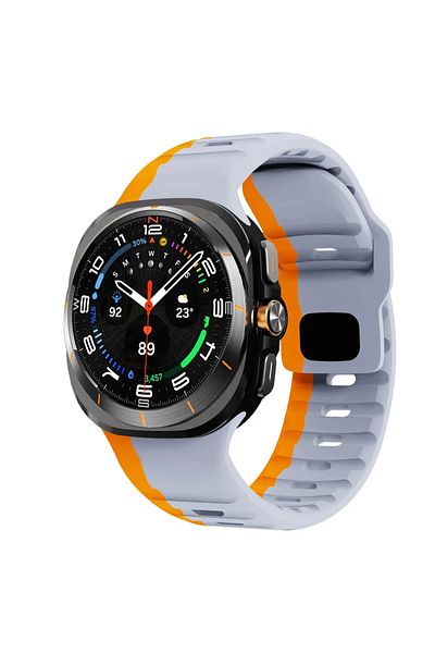 Choice Galaxy Watch 7 Ultra Gray Orange For Samsung Galaxy Watch 7 Ultra Strap 47mm Accessories correa Spor
