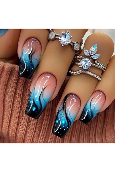 Choice 1848 24 قطعة/مجموعة أظافر صناعية قصيرة متوسطة الطول للنساء بأطراف مربع...