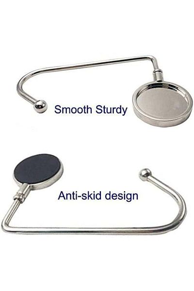 Vohoney Set Of 4 Christmas Stocking Hooks, Metal, Silver, 10 X 7 Cm