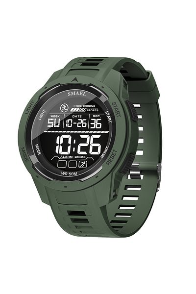 Choice ARMY GREEN SMAEL 8105 Digital Watches Sports LED Wristwatches Men's 50m Waterproof Watch Digital Lig