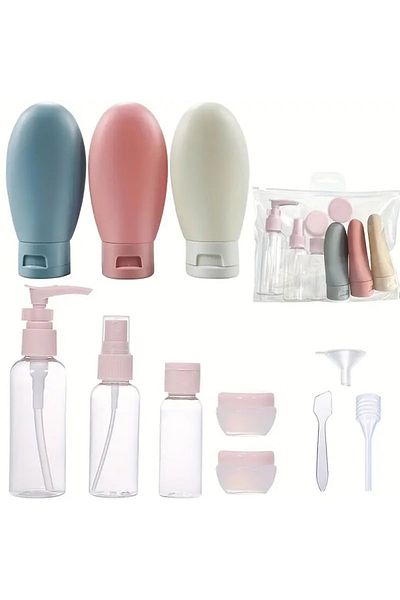 Choice 11pcs Travel Liquid Container Portable Tool Perfume Bottle Set Refillable Spray Lotion Shampoo Sh...