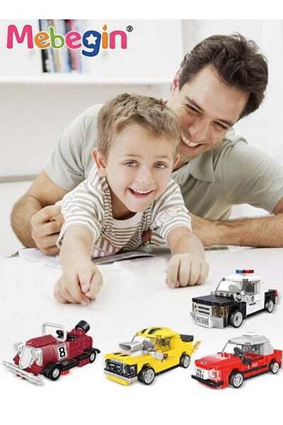 MEBEGIN 396 PCS Mini Pull Back Car Assembly Building Blocks, DIY Small Particles Puzzle Building Blocks