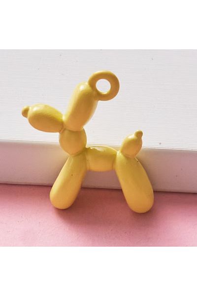 Choice H-10pcs 10pcs 19x14mm 3D Balloon Dog Charms Pendant Multi-colors Mixed DIY Necklace Keychain Jewelry