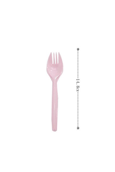 OEM Set of 12 colorful party forks, reusable, plastic, 14.8 cm, 2260-22