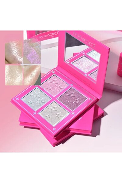 Tim KEVIN&COCO Highlighter Palette, 4 Colors 'Stay Wild' (12.2 x 12.2 x 0.9 cm)