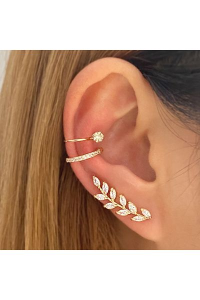 Choice RAM13538 Bohemian NO Piercing Crystal Rhinestone Ear Cuff Earrings For Women Wrap Stud Clip Earrings