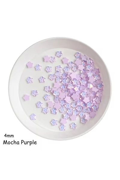 Choice 100pcs Purple 100PCS Cute Mini Mocha Color Star 4MM Flat Back Glass Crystal Nail Art Rhinestone DIY