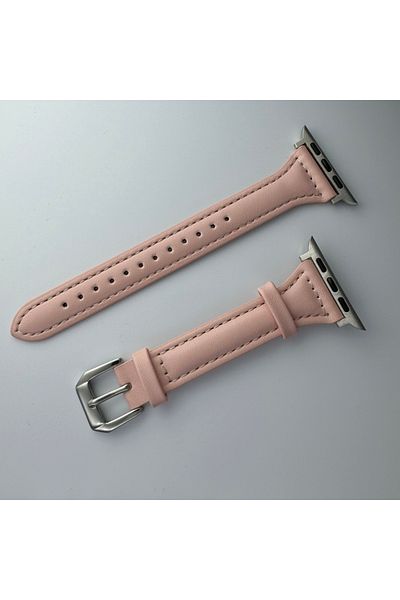 Choice 38 40 41mm pink Slim Leather Strap for Apple Watch Band 44mm 40mm 41mm 49mm 45 Mm Wrist Women Bracel