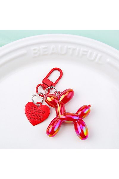 Choice Red IFYOUOO Cute Y2K Acrylic Cartoon Balloon Dog Keychains for Women Bag Pendant Car Key Chains Jewe