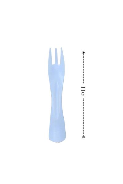 OEM Set of 12 colorful party forks, reusable, plastic, 11 cm, 2260-19