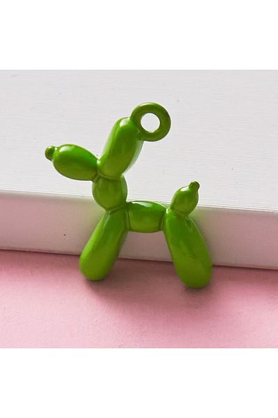 Choice P-10pcs 10pcs 19x14mm 3D Balloon Dog Charms Pendant Multi-colors Mixed DIY Necklace Keychain Jewelry