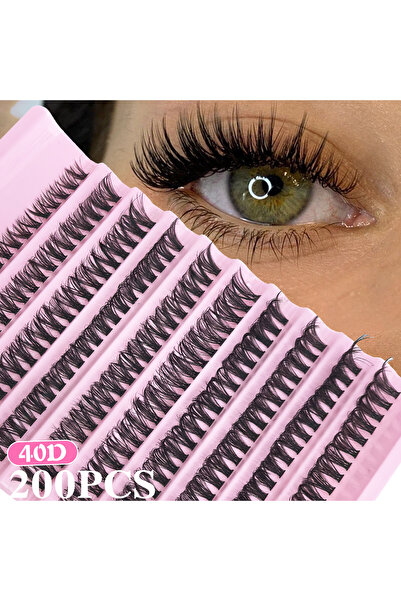 Choice1 MIX 0.07mm D 40D-200PCS Individual Lashes 8-16mm 200pcs Cluster Lashes Natural Look Mixed Tray DIY E