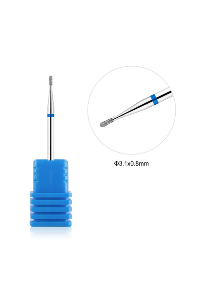 Choice1 TP-CN01503D-M Cuticle Clean Nail Drill Bit 3/32'' Safety Diamond Nail Bit Under Nail Cleaner for Dea