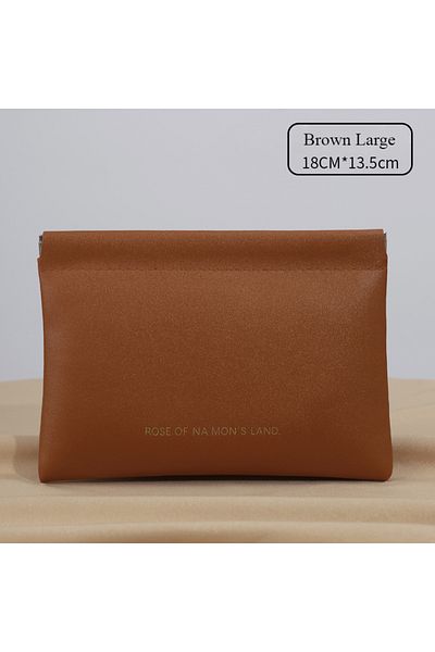 Choice Brown Large 2025 Closed Bullet Bag Mini PU Earphone Storage Bag Candy colored Coin Bag Zero Wallet L