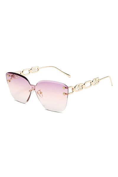 Choice Pink New Fashionable Sunglasses Street Photo Catwalk Big Frame Ladies Sunscreen Sunglasses Advanced