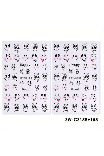 Choice SW-CS158 2pcs 2pcs Adorable Black Ant Nail Sticker Fashion Expression Design Cute Cartoon Childlike