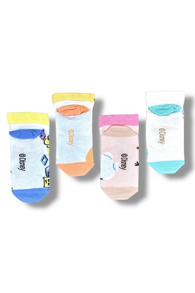 Frozen Licensed Girl's 4 Pairs Booties Socks 22839