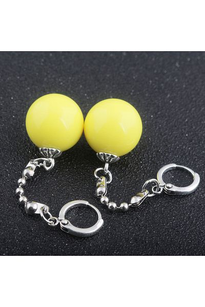 Choice Light Yellow Color New Takerlama Super Vegetto Potara Earrings Black Son Goku Zamasu Earrings for Wo